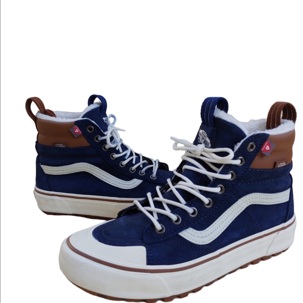 Vans Sk8-Hi MTE-2.0 DX Insulated Shoes Blue and Cream Men's 7 Women's 8.5 - Picture 3 of 17